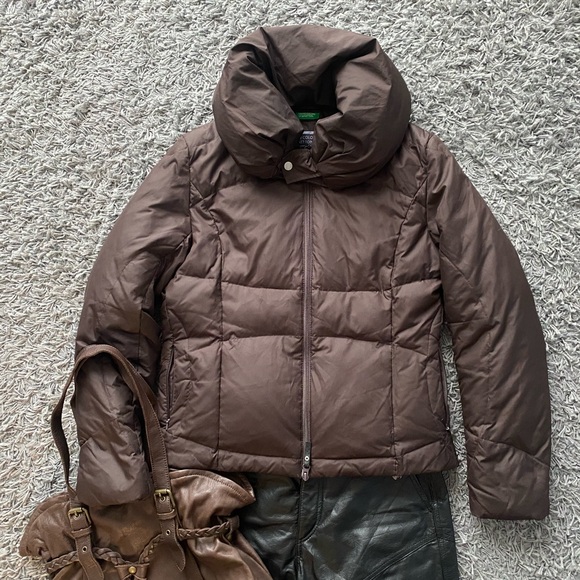 United Colors Of Benetton Jackets & Blazers - Brown Puffer Jacket